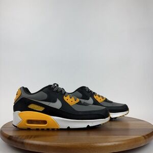 Big Kids Boys Nike Air Max 90 Gray Leather Casual Sneakers Shoes Size 6.5 Y GUC